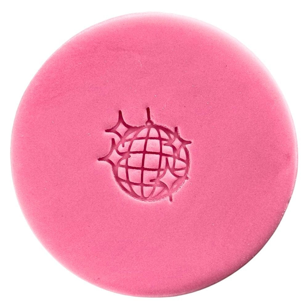mini disco ball cookie stamp fondant design