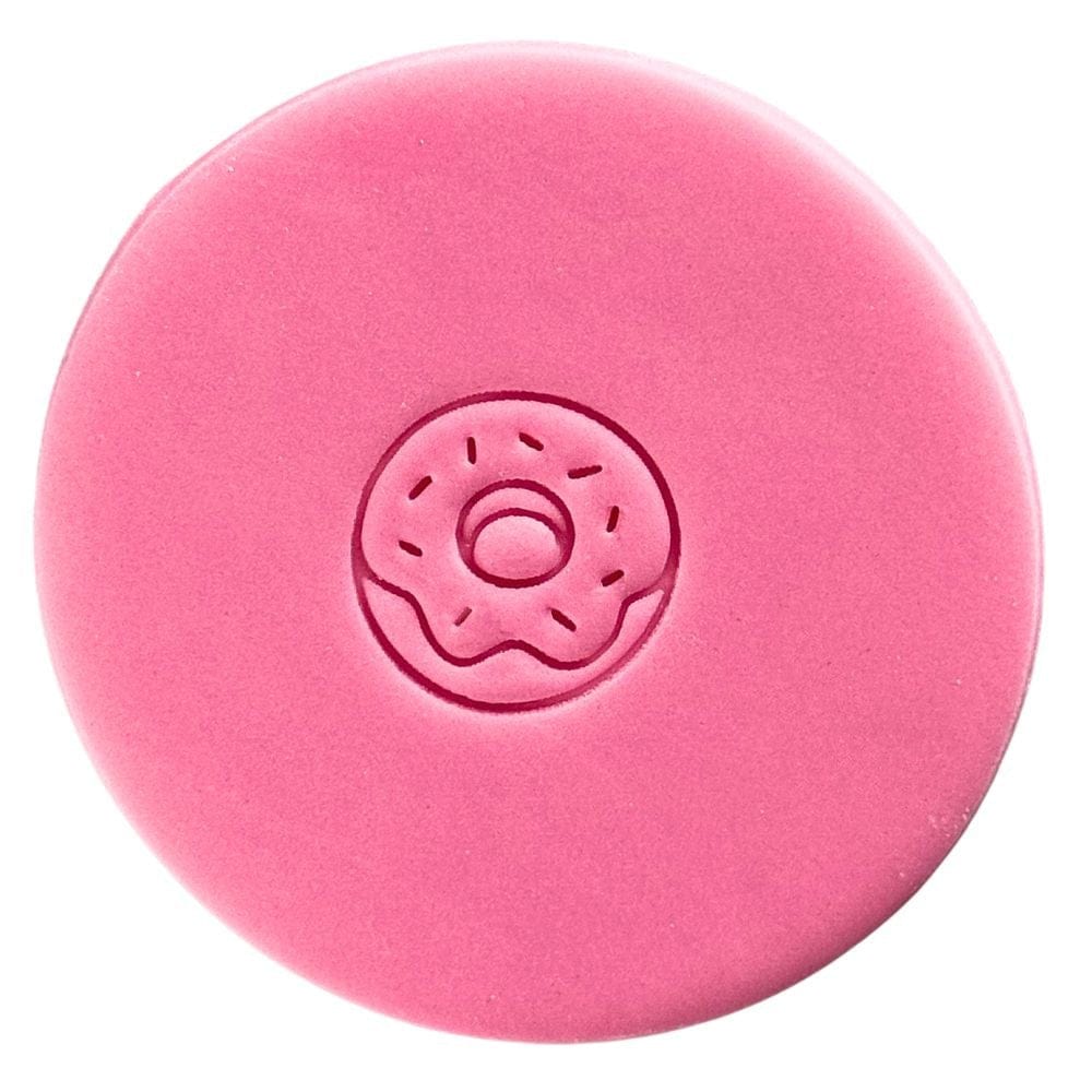 mini donut cookie stamp fondant design