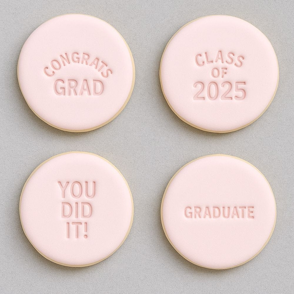Mini Graduation Message Cookie Stamp Set