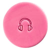 mini headphones cookie stamp fondant design