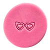 mini heart glasses cookie stamp fondant design