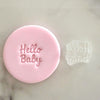 Mini Hello Baby cookie stamp with fondant – ideal for newborn gift cookies and keepsakes