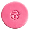 mini jolly santa christmas cookie stamp fondant design