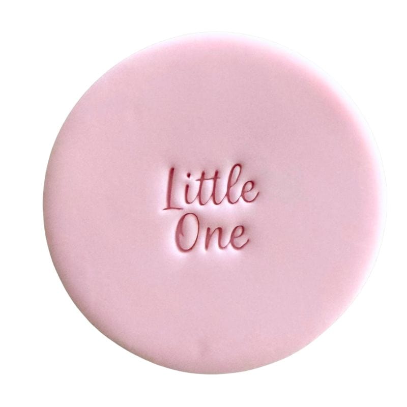 Mini Little One fondant cookie stamp design – perfect for baby shower cookies and newborn gifts