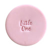 Mini Little One fondant cookie stamp design – perfect for baby shower cookies and newborn gifts