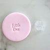 Mini Little One cookie stamp with fondant – ideal for baby-themed desserts and keepsakes