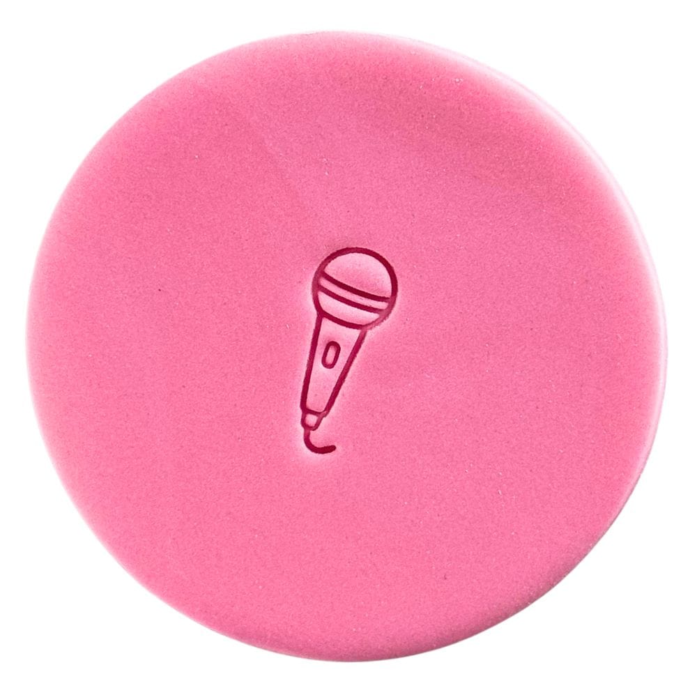 mini microphone cookie stamp fondant design