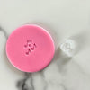 mini music notes fondant cookie stamp with embossed detail