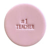 fondant cookie stamped with number one teacher – mini cookie stamp for teachers