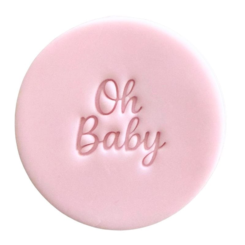 Mini Oh Baby fondant cookie stamp design – ideal for baby shower cookies