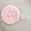 Mini Oh Baby cookie stamp with fondant – perfect for decorating fondant cookies
