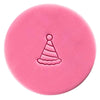 mini party hat cookie stamp fondant design
