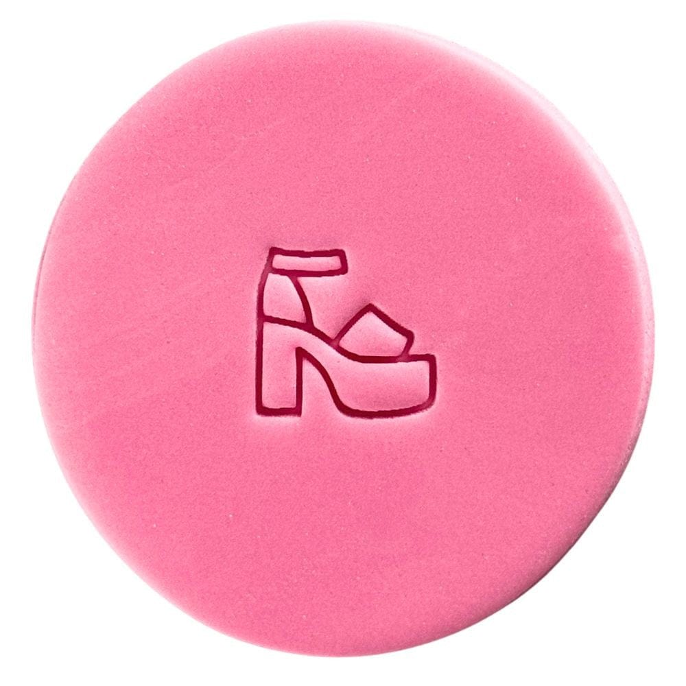 mini platform heel cookie stamp fondant design