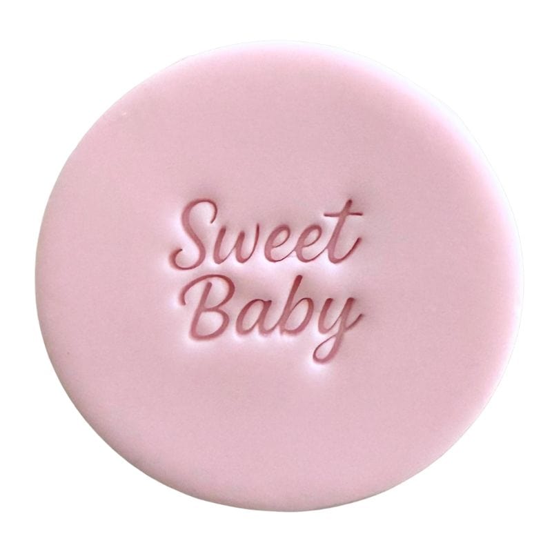 Mini Sweet Baby fondant cookie stamp design – ideal for baby shower fondant cookies