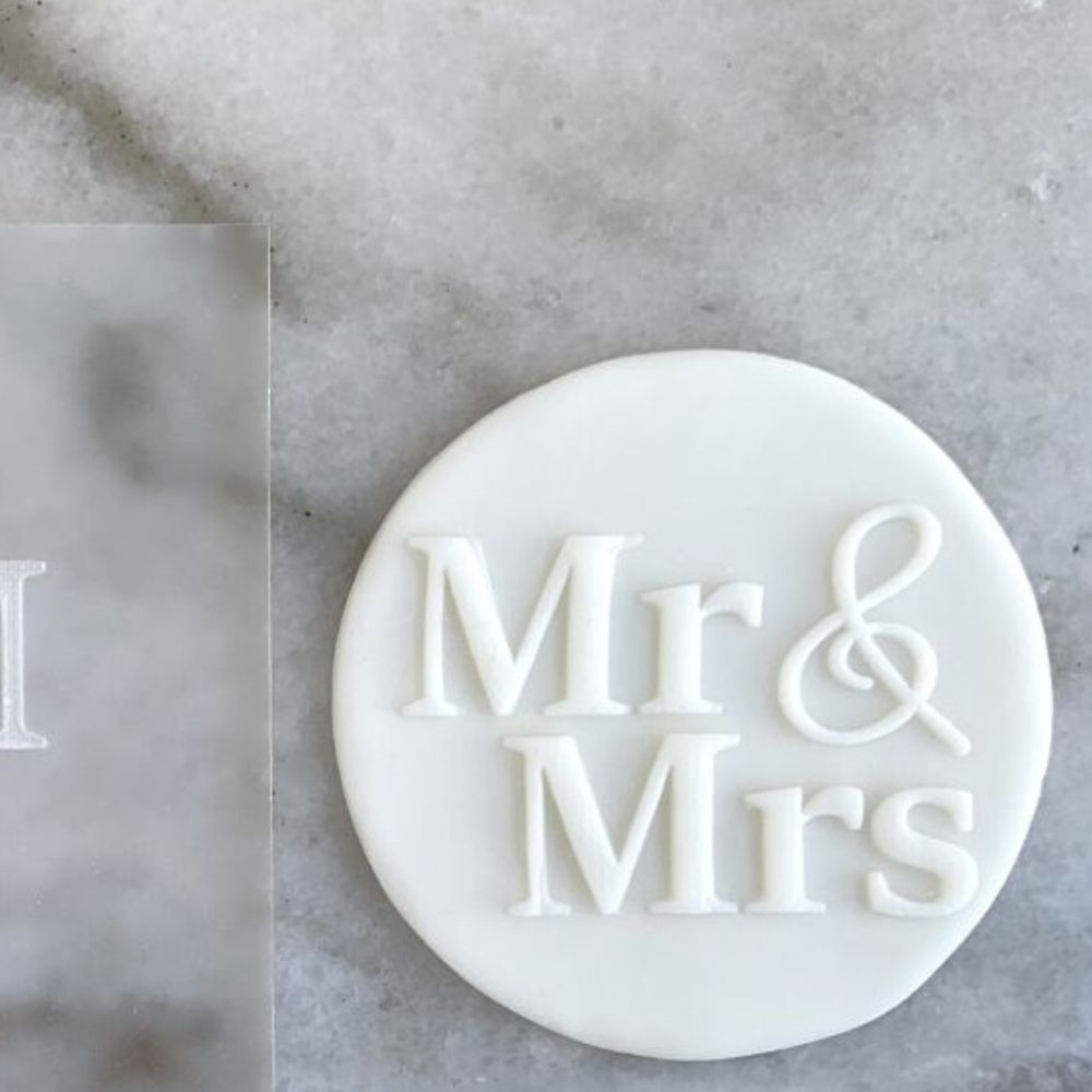 Mr & Mrs Wedding Cookie Stamp Fondant Embosser