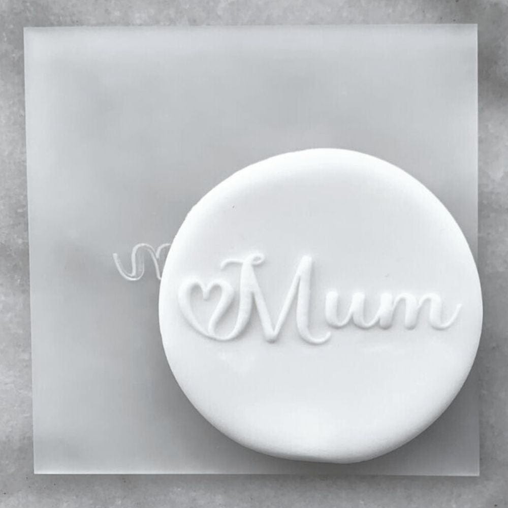 Love Heart Mum Mother's Day Debosser Cookie Stamp Raised Fondant