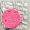 party vibes cookie stamp embosser fondant design