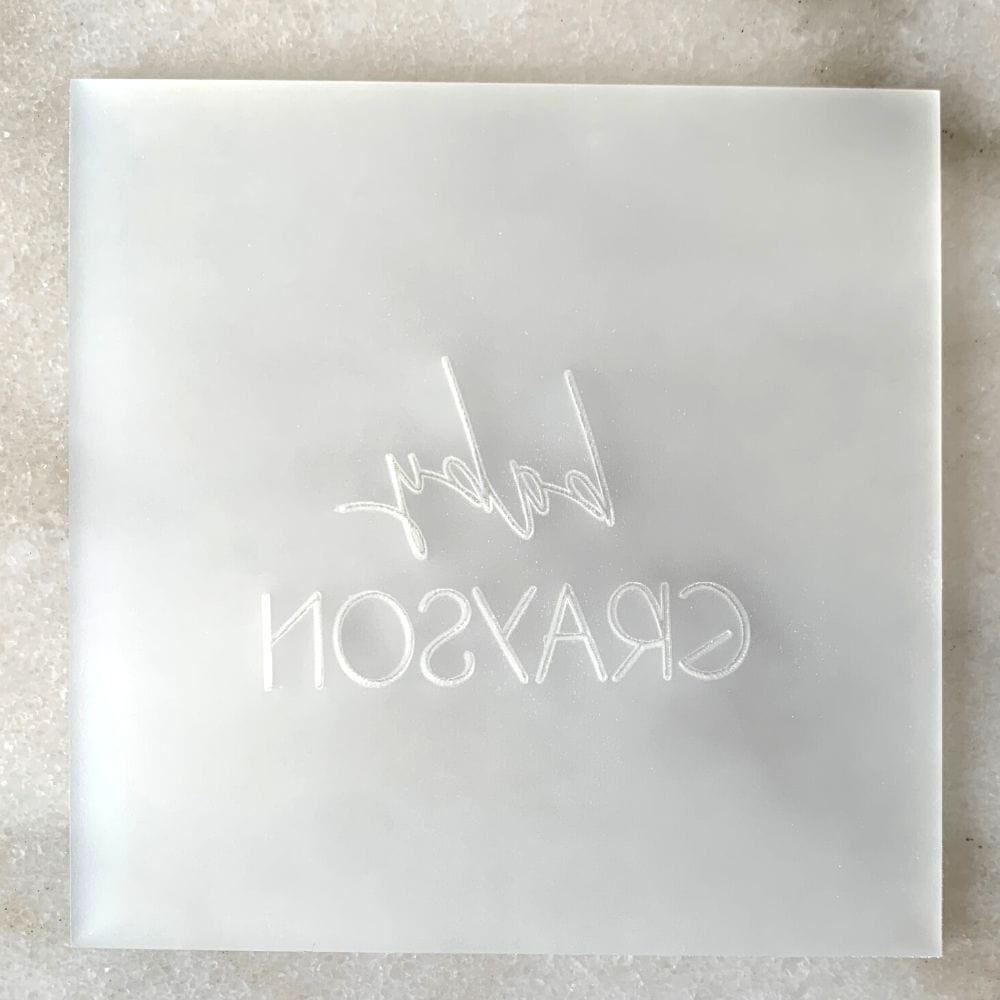 Personalised Baby Name Raised Fondant Debosser Cookie Stamp