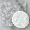 Rose Background Acrylic Debosser Cookie Stamp Raised Fondant