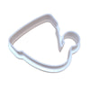 Santa Hat Christmas cookie cutter – side angle showing depth