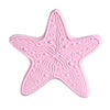 starfish fondant cookie with embossed ocean stamp