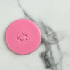mini stegosaurus cookie stamp for decorating fondant cookies