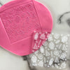 sweet party themed fondant cookie embosser with cakes and candy