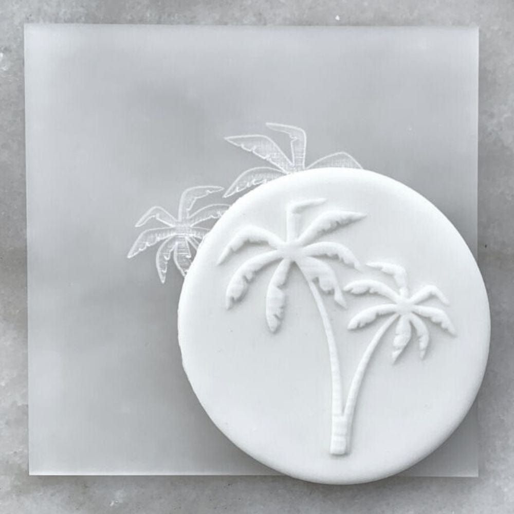 Palm Tree Acrylic Cookie Stamp Fondant Embosser