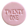 twenty one cookie stamp fondant design for birthday cookies