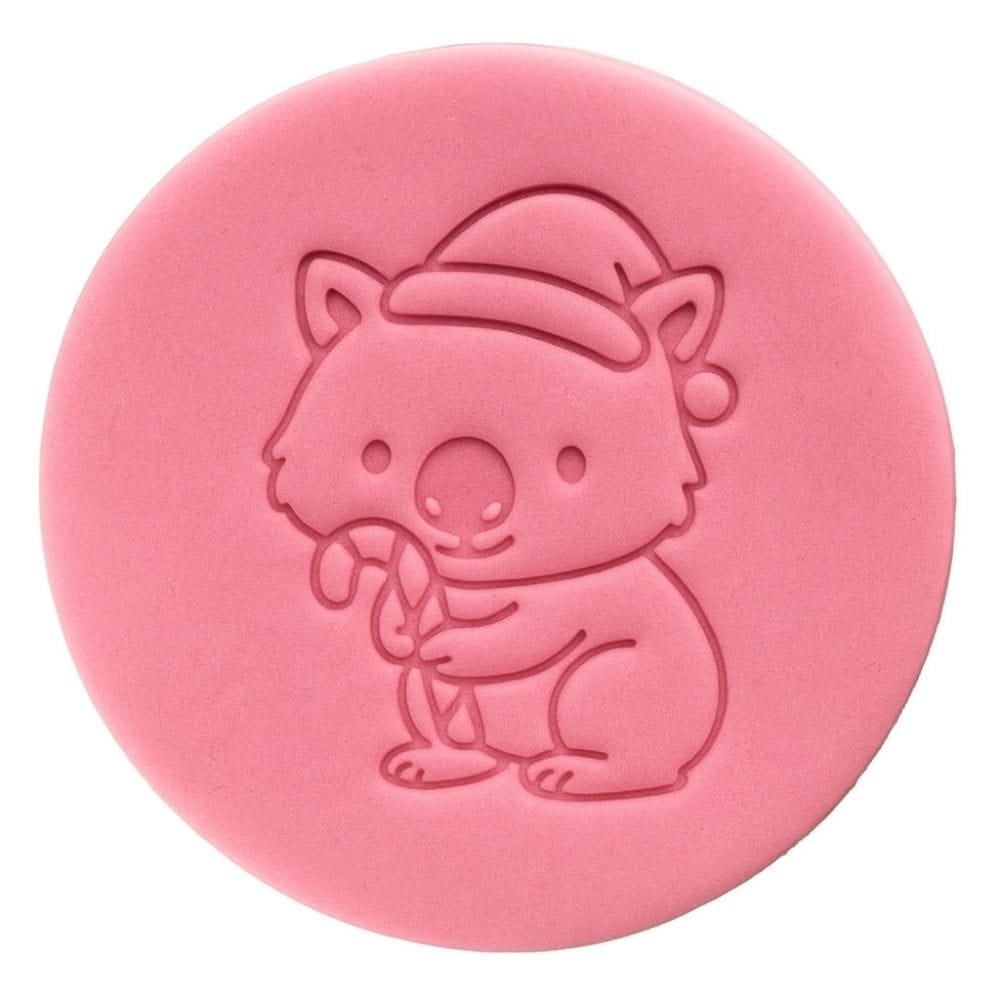 wombat christmas imprint cookie stamp fondant