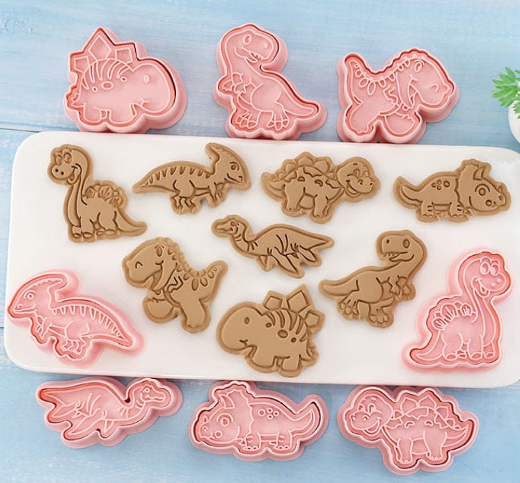 Dinosaur Cookie Cutter Stamp Embosser Set