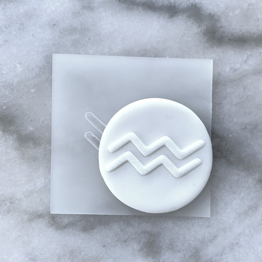Zodiac Birthday Star Sign Acrylic Debosser Cookie Stamp Raised Fondant
