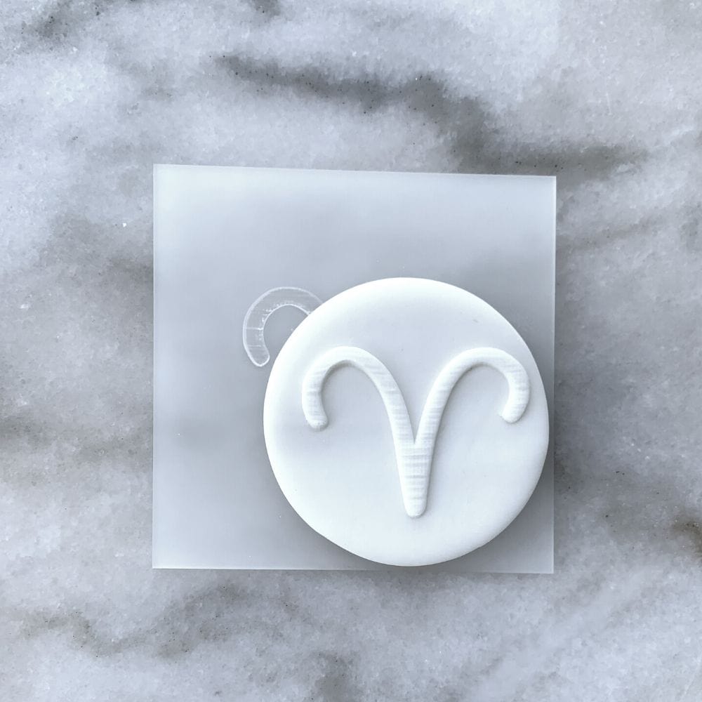 Zodiac Birthday Star Sign Acrylic Debosser Cookie Stamp Raised Fondant