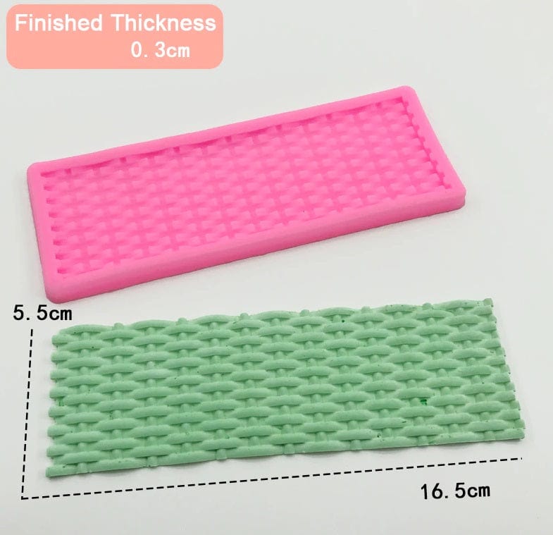Basket Weave Silicone Mould Set Baking Dessert Cakes Cookies Fondant
