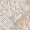 Close-up of Acrylic Embossed Rolling Pin with Christmas Holiday Design | Ideal for Fondant Details