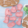 Cute Cat Cookie Cutter Stamp Embosser Set