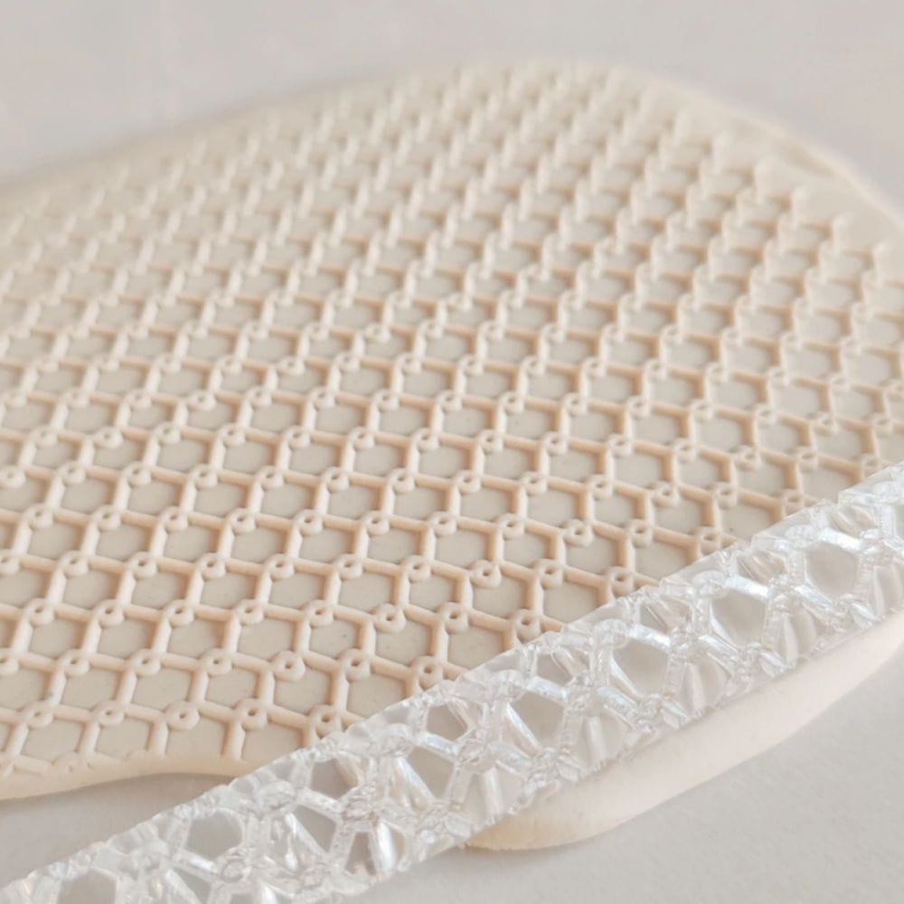 Chain Mail Fence Pattern Embossed Rolling Pin Engraved Cookie Baking Decorative