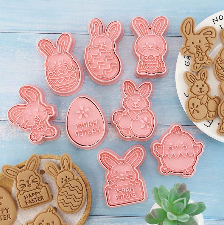 Cute Easter Cookie Cutter Stamp Embosser Set