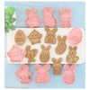 Cute Easter Cookie Cutter Stamp Embosser Set