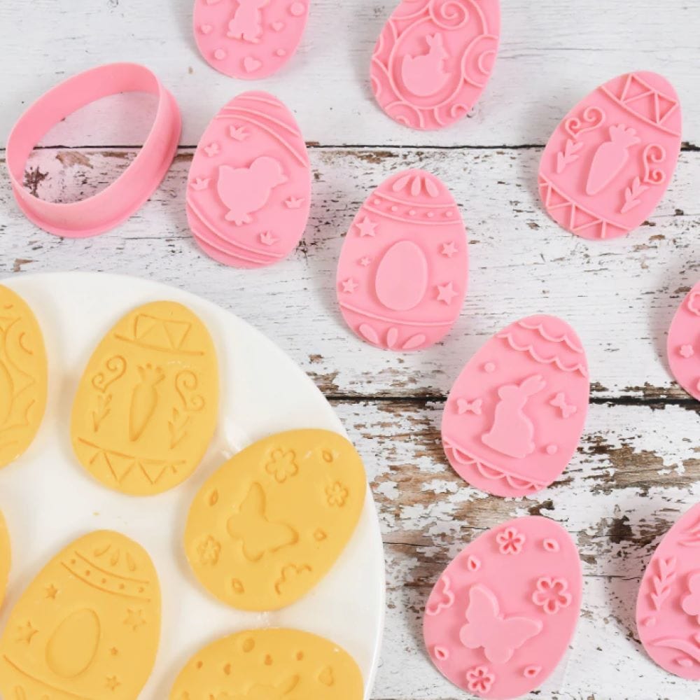 Easter Egg Cookie Cutter Stamp Embosser Set
