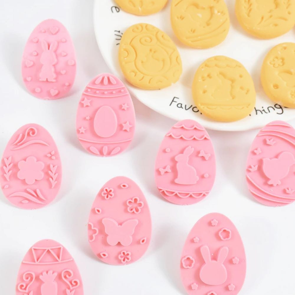 Easter Egg Cookie Cutter Stamp Embosser Set