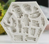 Christmas Holiday Set Silicone Mould Baking Desserts Fondant