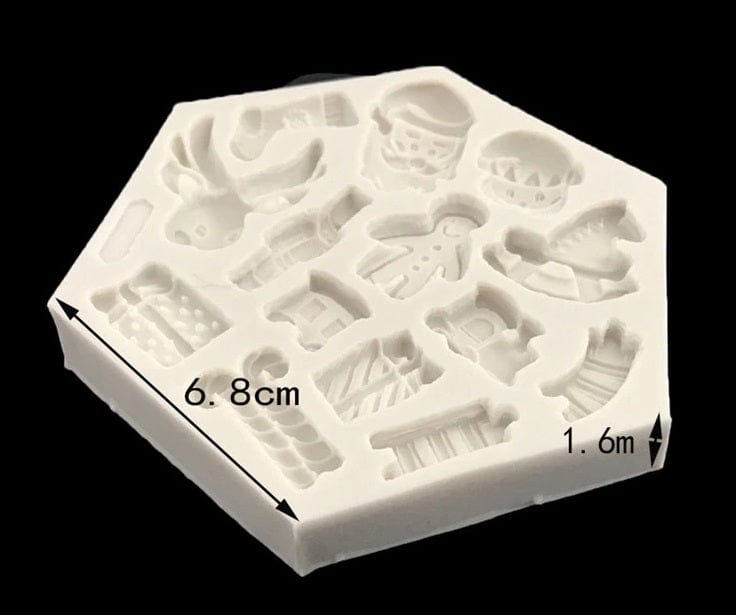 Christmas Holiday Set Silicone Mould Baking Desserts Fondant