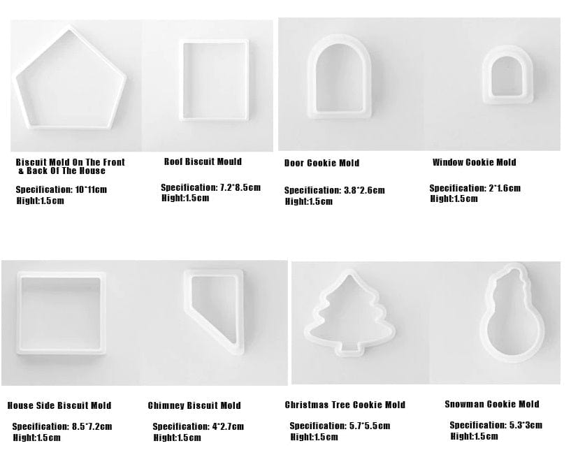 Christmas Gingerbread House Cookie Cutter Set