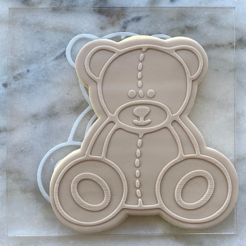 Giant Teddy Bear Cookie Cutter And Stamp Embosser Set
