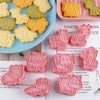 Jungle Animals Cookie Cutter Stamp Embosser Set