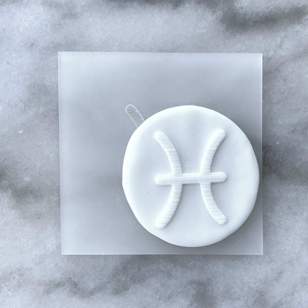 Zodiac Birthday Star Sign Acrylic Debosser Cookie Stamp Raised Fondant