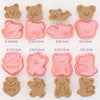 Teddy Bear Biscuit Cookie Cutter Stamp Embosser Set