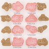 Transport Themed Cute Cookie Cutter Stamp Embosser Set