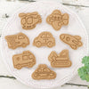 Transport Themed Cute Cookie Cutter Stamp Embosser Set